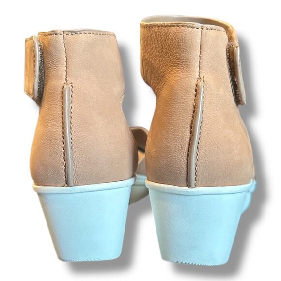 Naturalizer Riviera Wedge Crisscross Leather Sandal in Tan - Picture 4 of 6